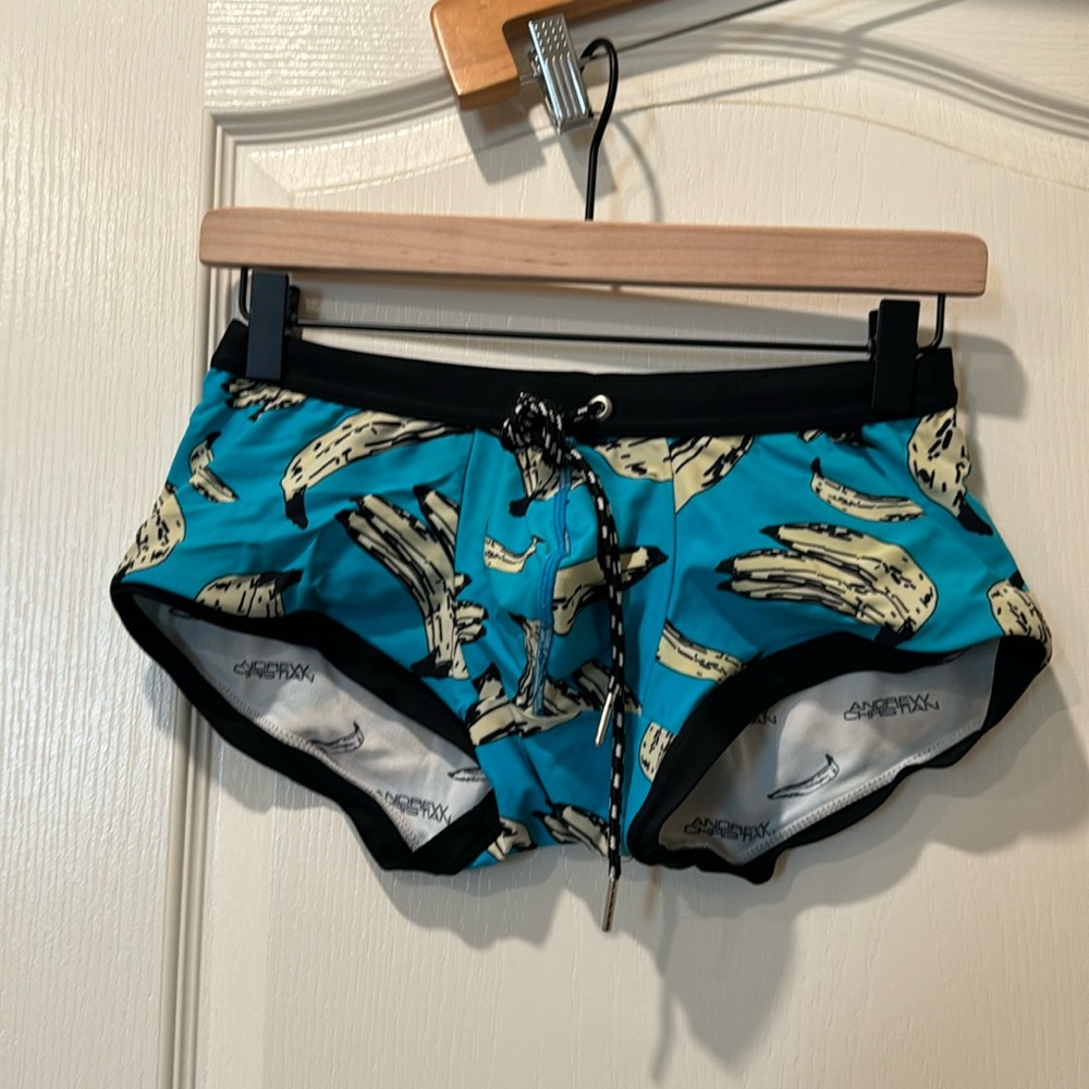 Men’s Andrew Christian bandanna swim shorts